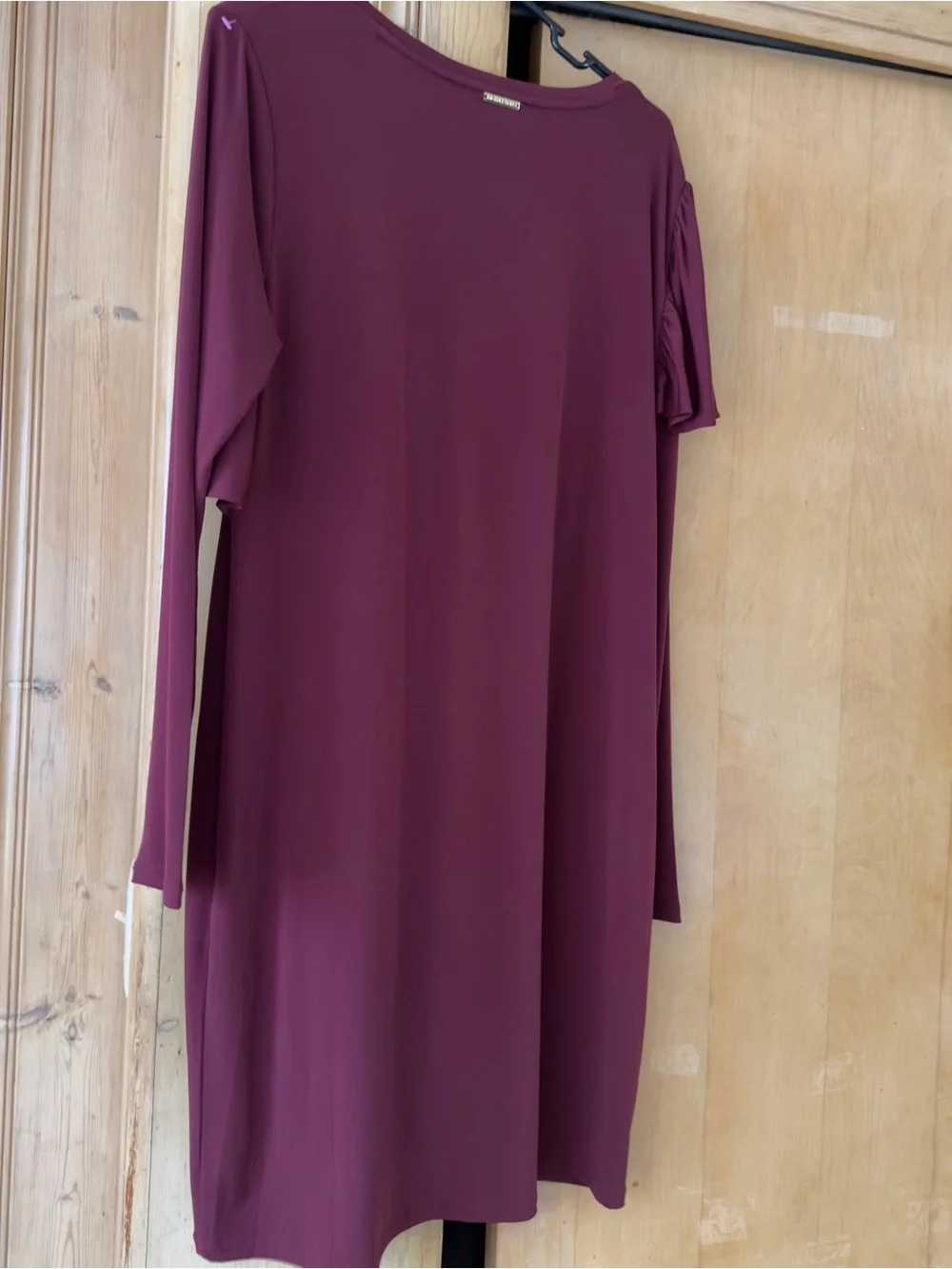 Michael Kors Burgundy Dress with Gold Logo Plate